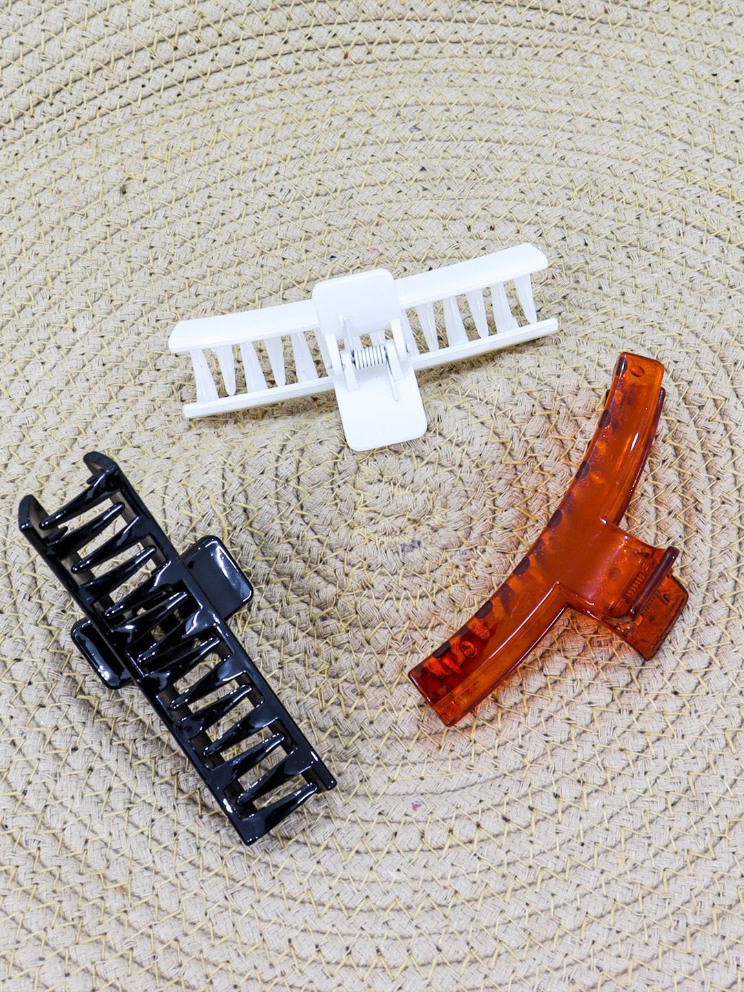 

FIMBUL Women Pack Of 3 Claw Clip, White