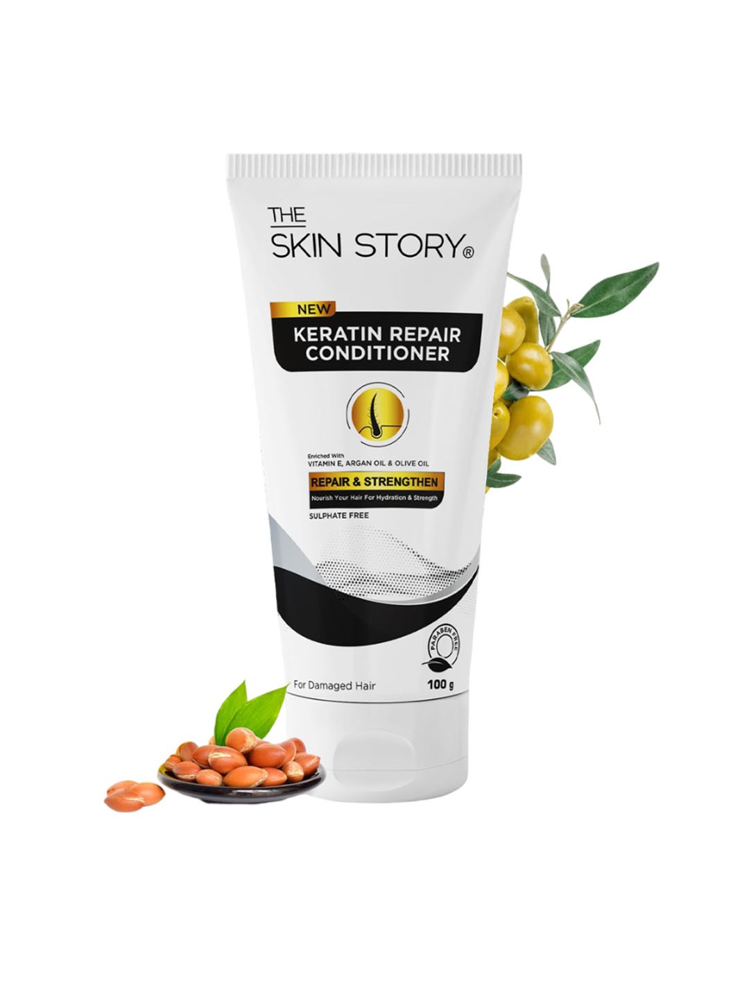 

THE SKIN STORY Sulphate Free Keratin Repair Conditioner - 100 g, White