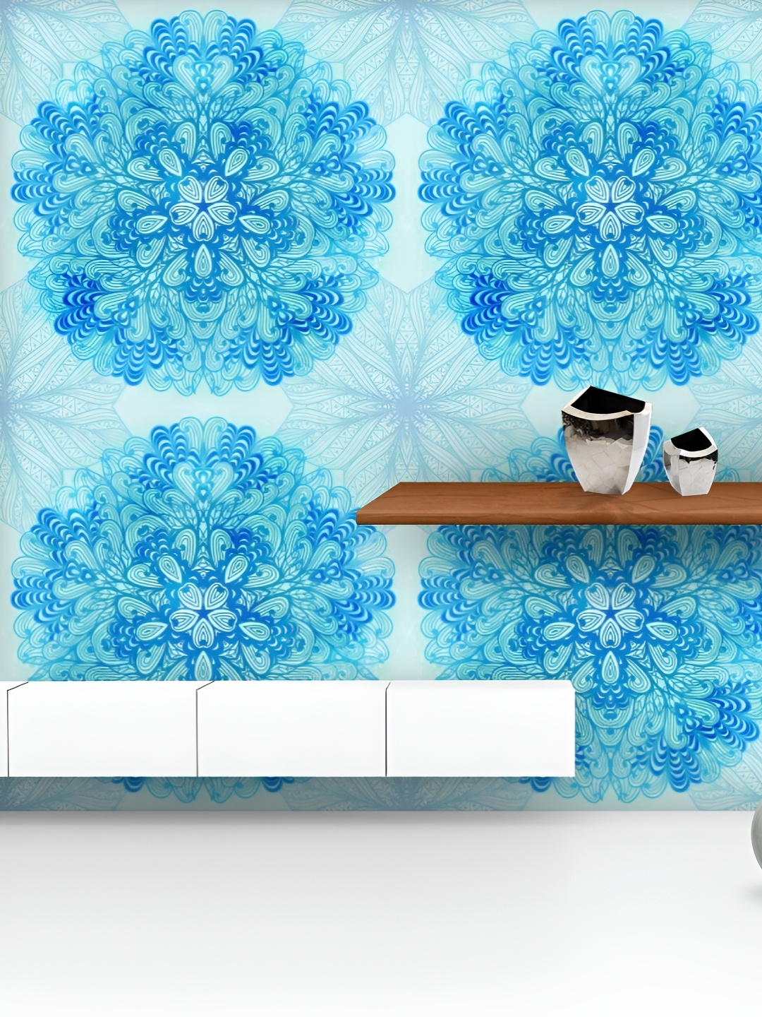 

ArtzFolio Printed UV-Resistant Anti-Bacterial Ethnic Ornament Peel & Stick Wallpaper, Multi