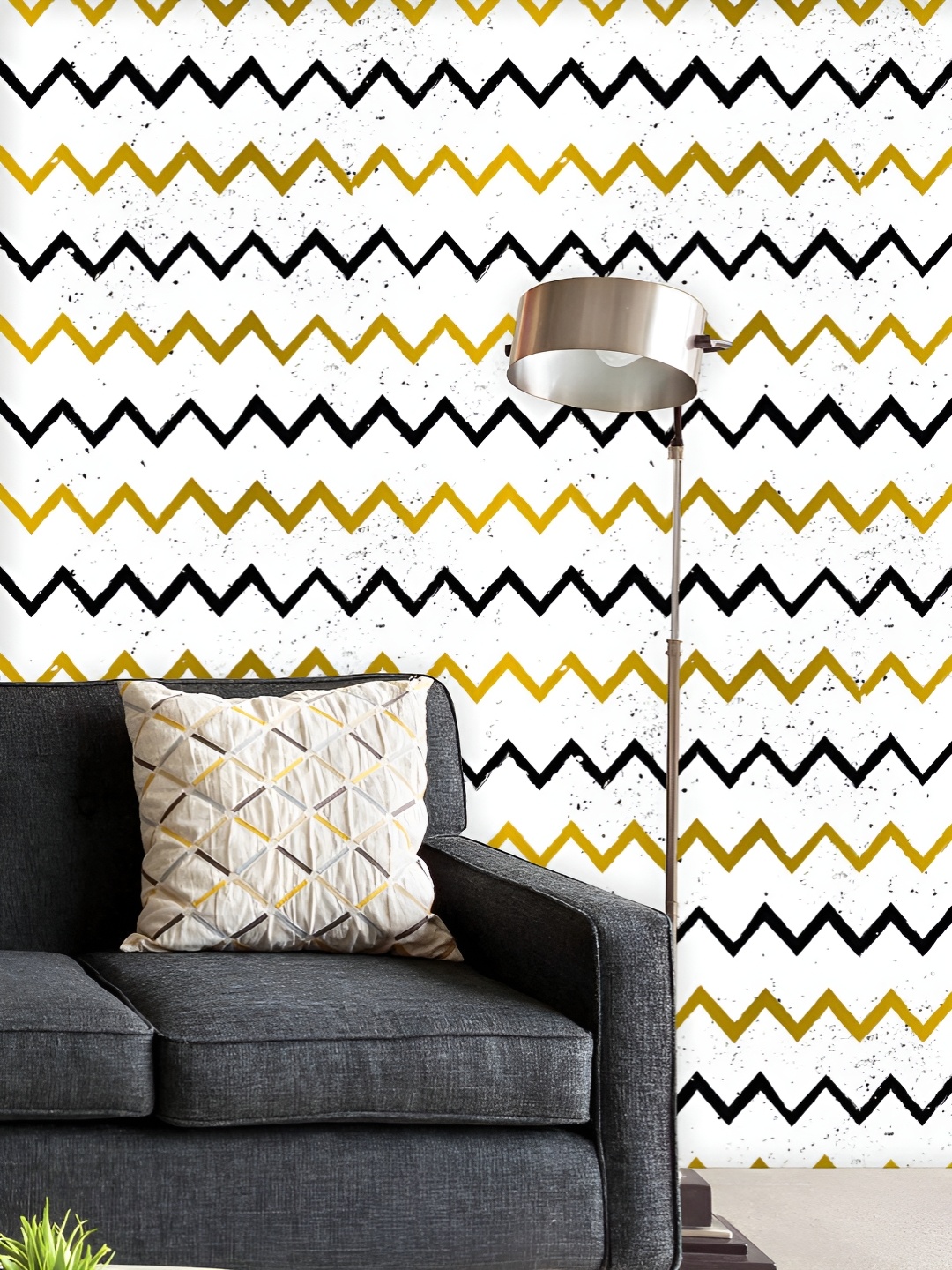 

ArtzFolio Printed UV-Resistant Anti-Bacterial Zig Zag Chevron Peel & Stick Wallpaper, Multi