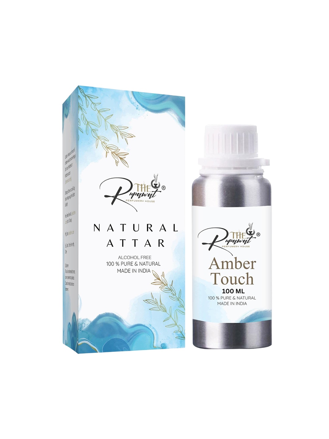 

THE RUPAWAT Perfumery House Amber Touch Non-Alcoholic Attar - 100 ml, Transparent