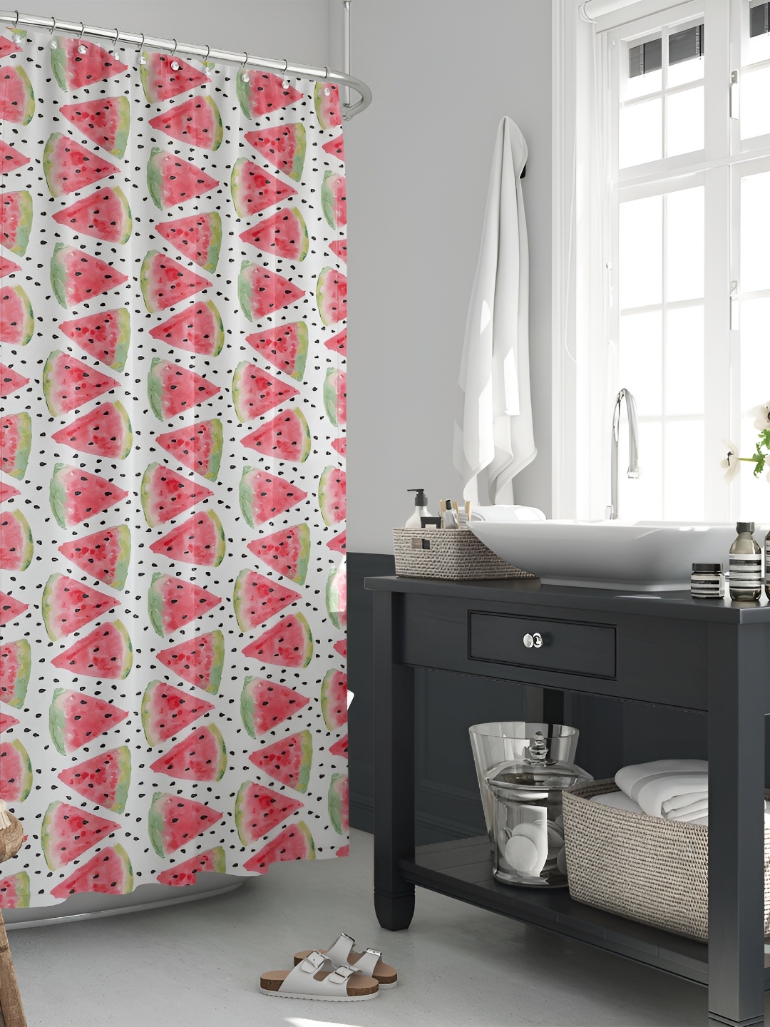 

ArtzFolio Single Piece Waterproof Polyester Shower Curtain, Multi
