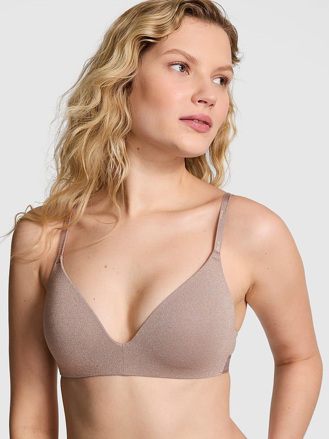 

Victoria's Secret Women Cut and Sew Medium Coverage Lightly Padded Bra, Brown