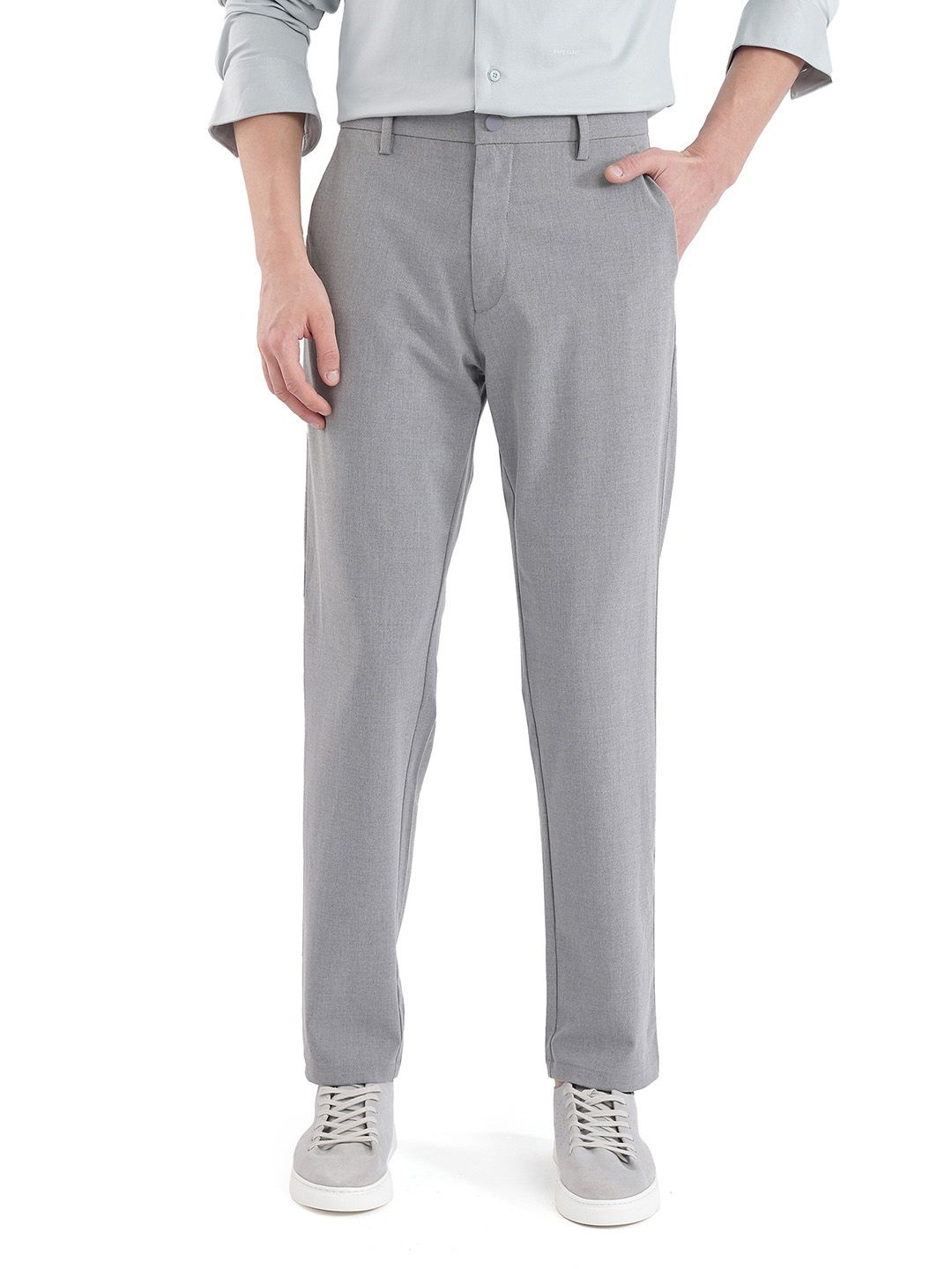 

RARE RABBIT Men Regular Fit Trouser, Grey