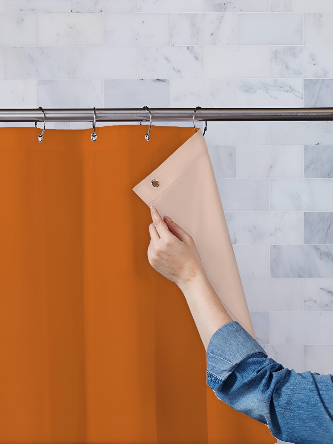 

ArtzFolio Single Piece Waterproof Polyester Shower Curtain, Multi