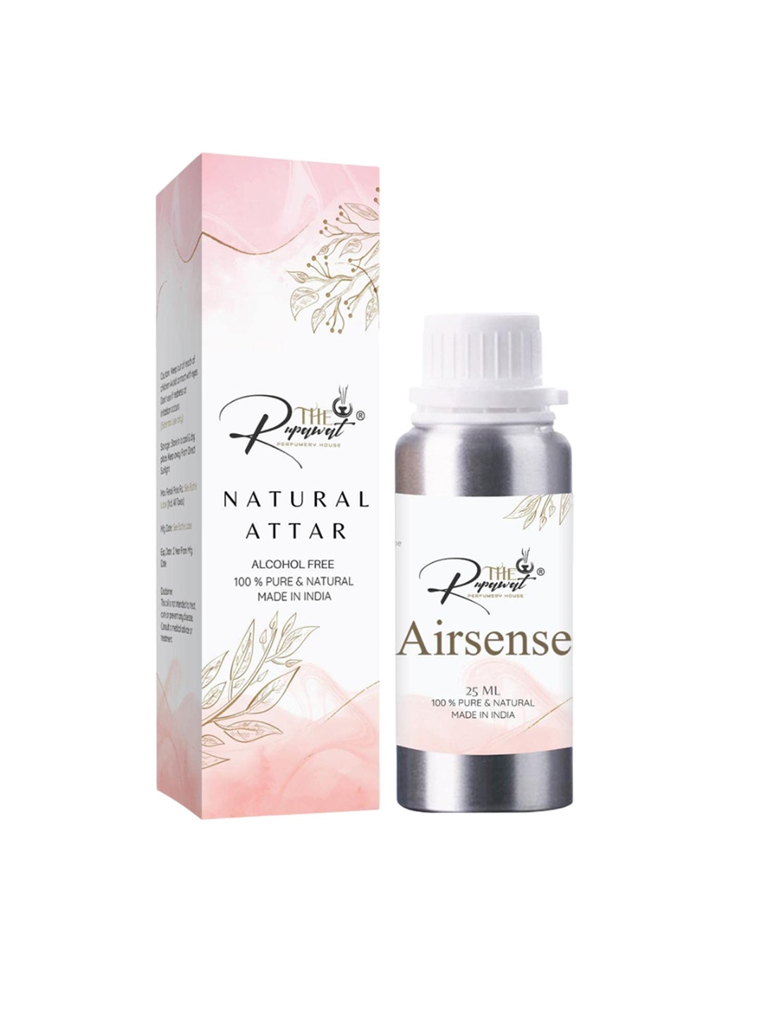 

THE RUPAWAT Perfumery House Airsense Pure & Natural Non-Alcoholic Attar - 25 ml, Transparent