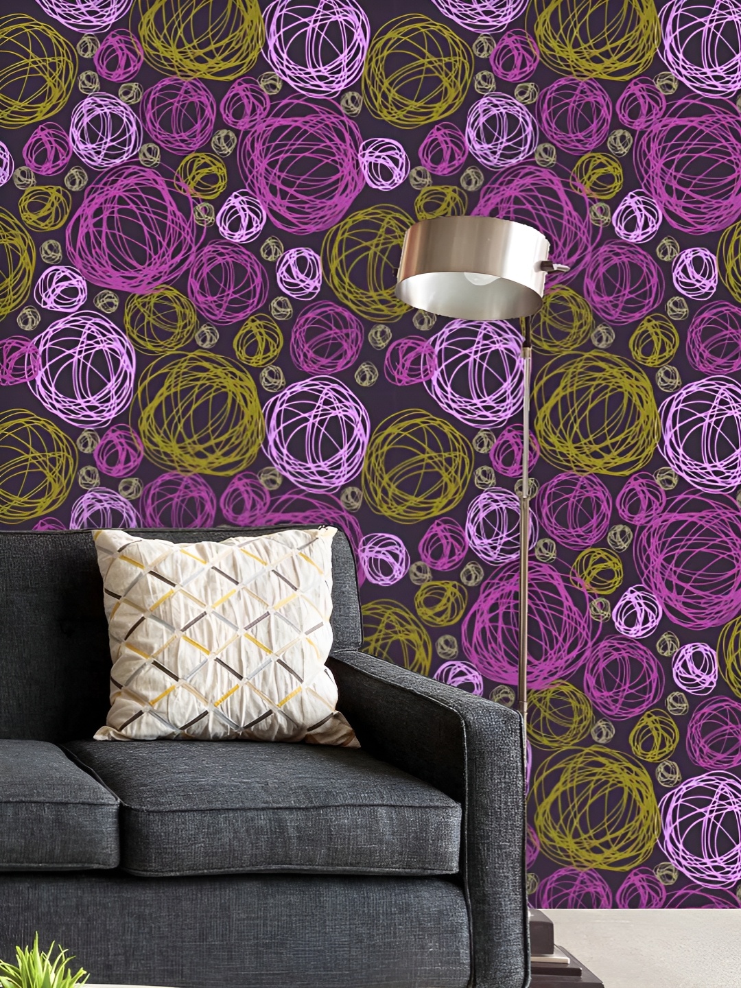 

ArtzFolio Printed UV-Resistant Anti-Bacterial Swirl Peel & Stick Wallpaper, Multi