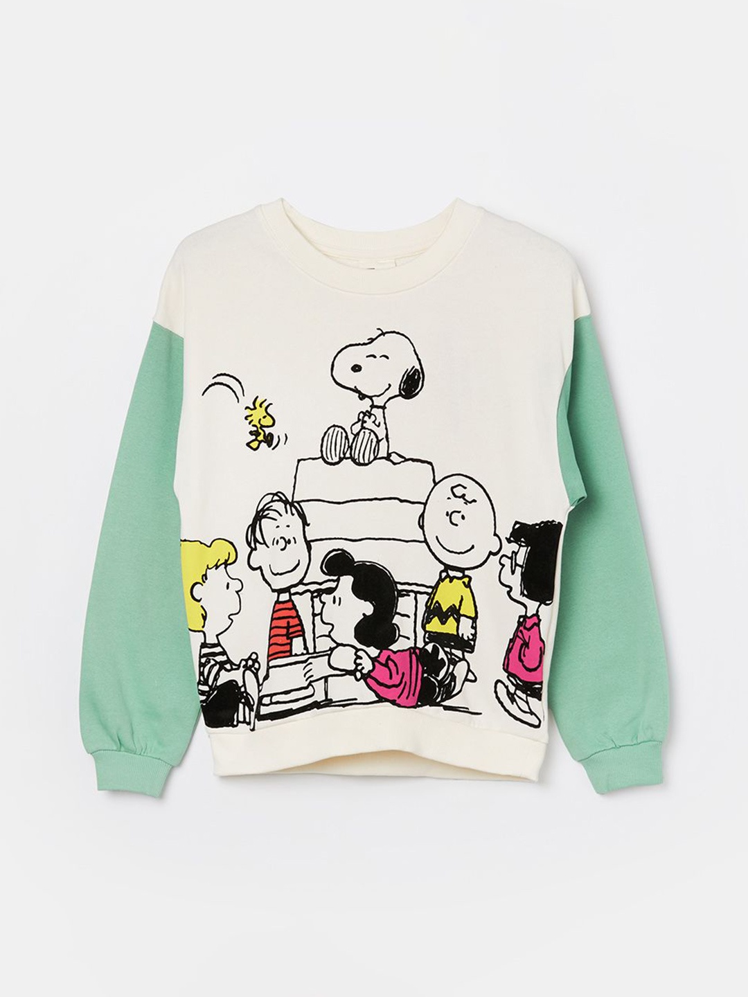 

Fame Forever by Lifestyle Girls Round Neck Long Sleeves Sweatshirt, Off white