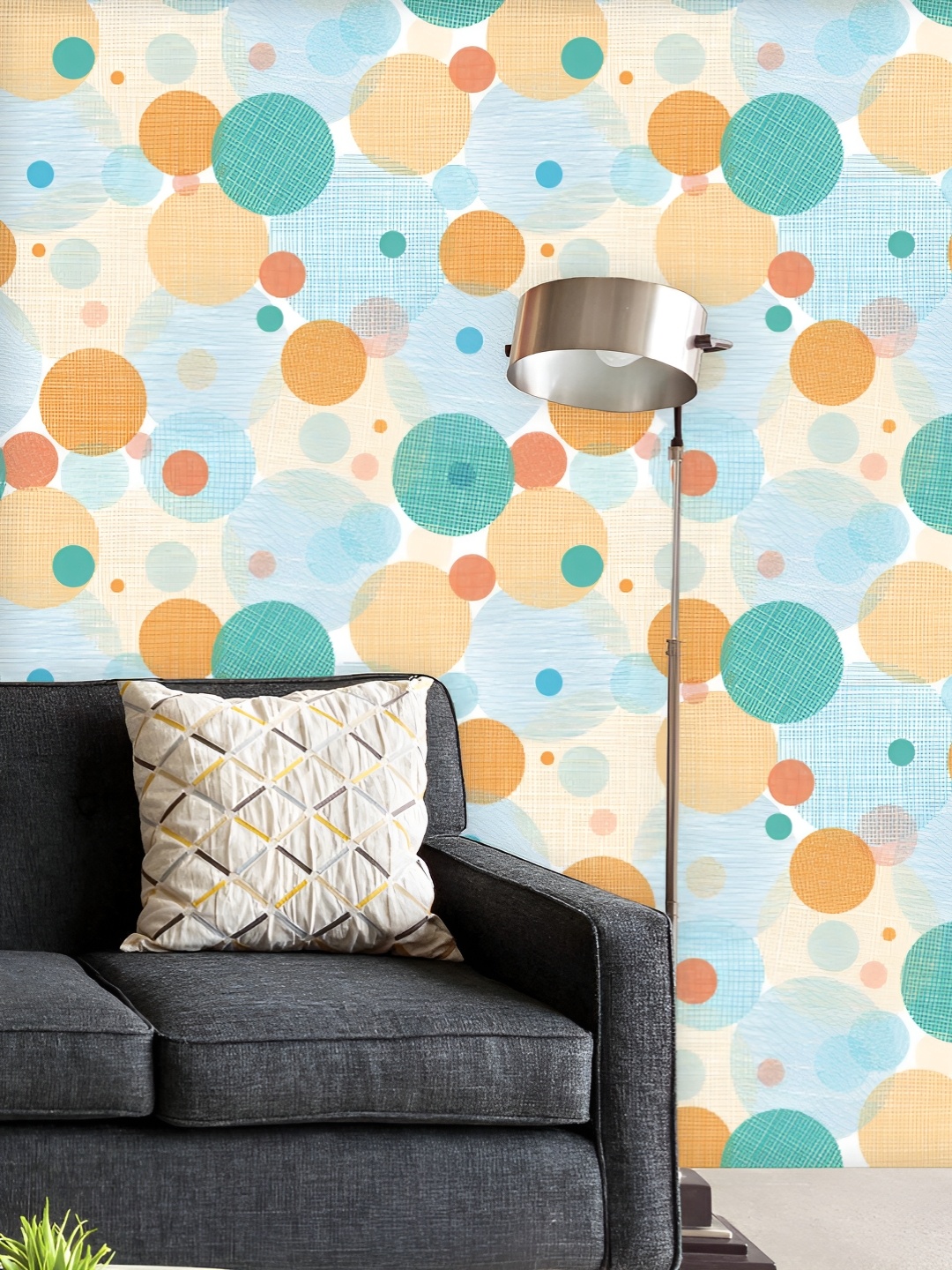 

ArtzFolio Printed UV-Resistant Anti-Bacterial Abstract Circles Peel & Stick Wallpaper, Multi