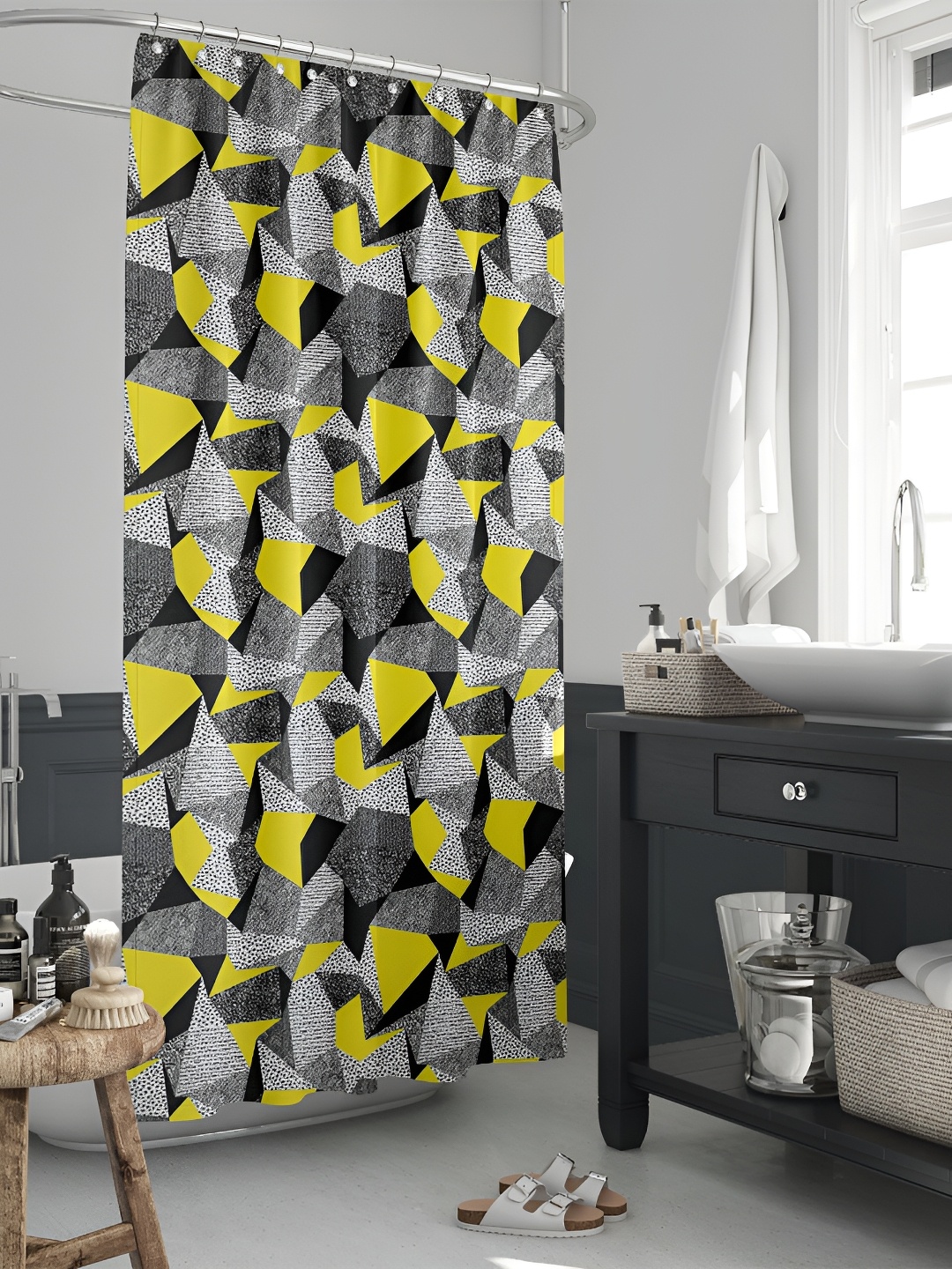 

ArtzFolio Single Piece Waterproof Polyester Shower Curtain, Multi