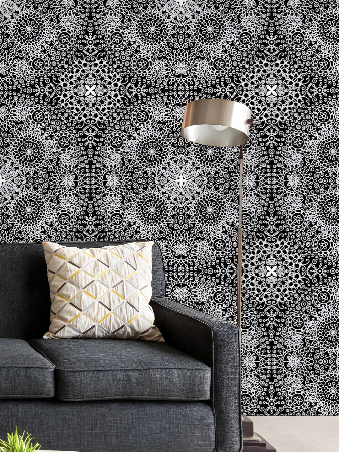 

ArtzFolio Printed UV-Resistant Anti-Bacterial Hand Drawn Floral Pattern Peel & Stick Wallpaper, Multi