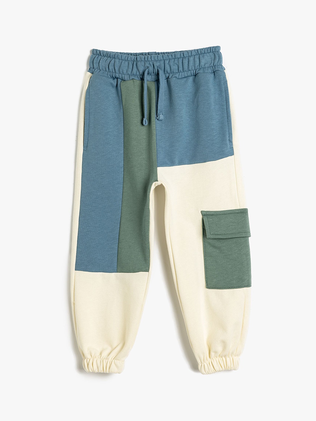 

Koton Boys Printed Pure Cotton Mid Rise Joggers, Blue