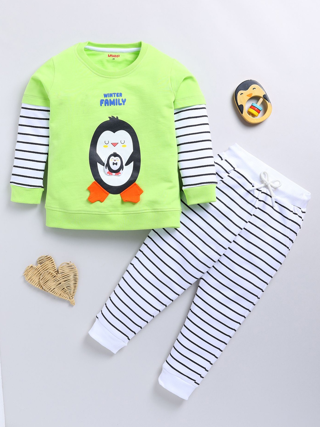 

MIMINO Boys Printed Sweatshirt, Green