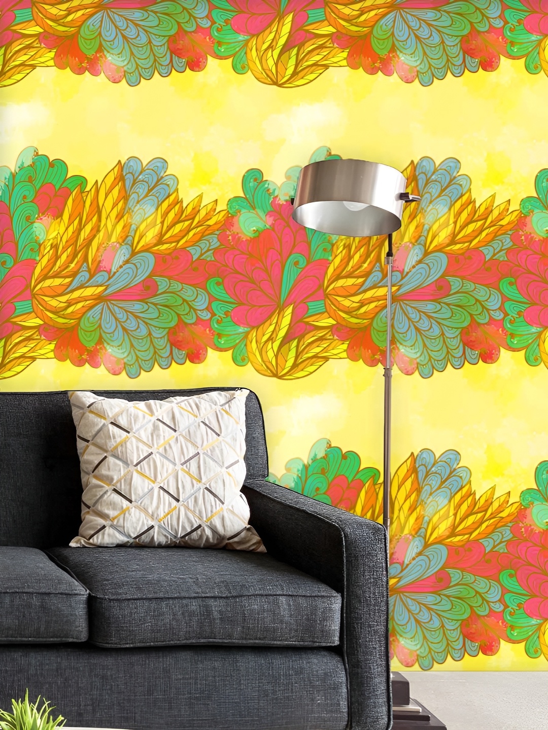 

ArtzFolio Printed UV-Resistant Anti-Bacterial Nature Elements Peel & Stick Wallpaper, Multi