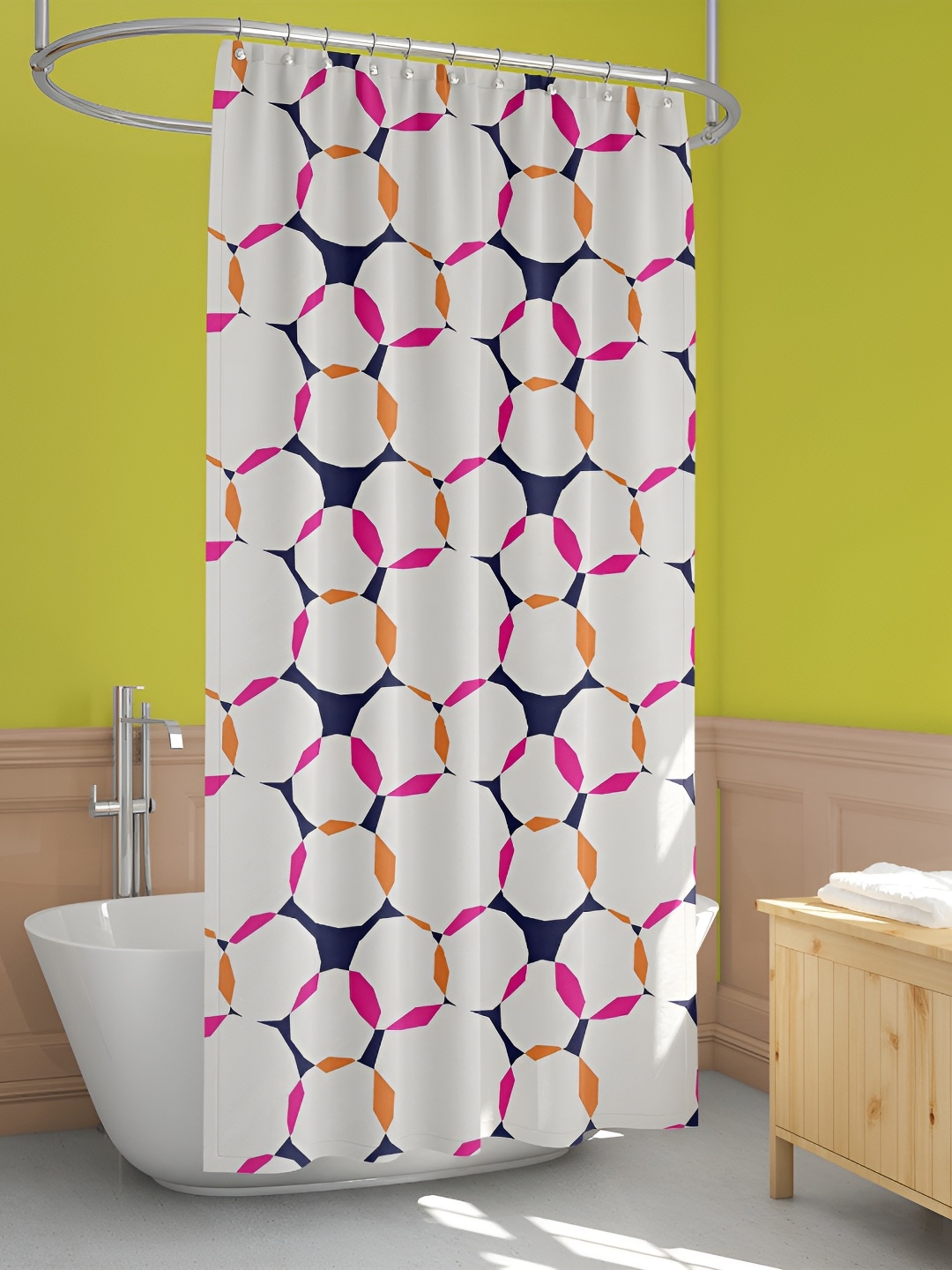 

ArtzFolio Single Piece Waterproof Polyester Shower Curtain, Multi