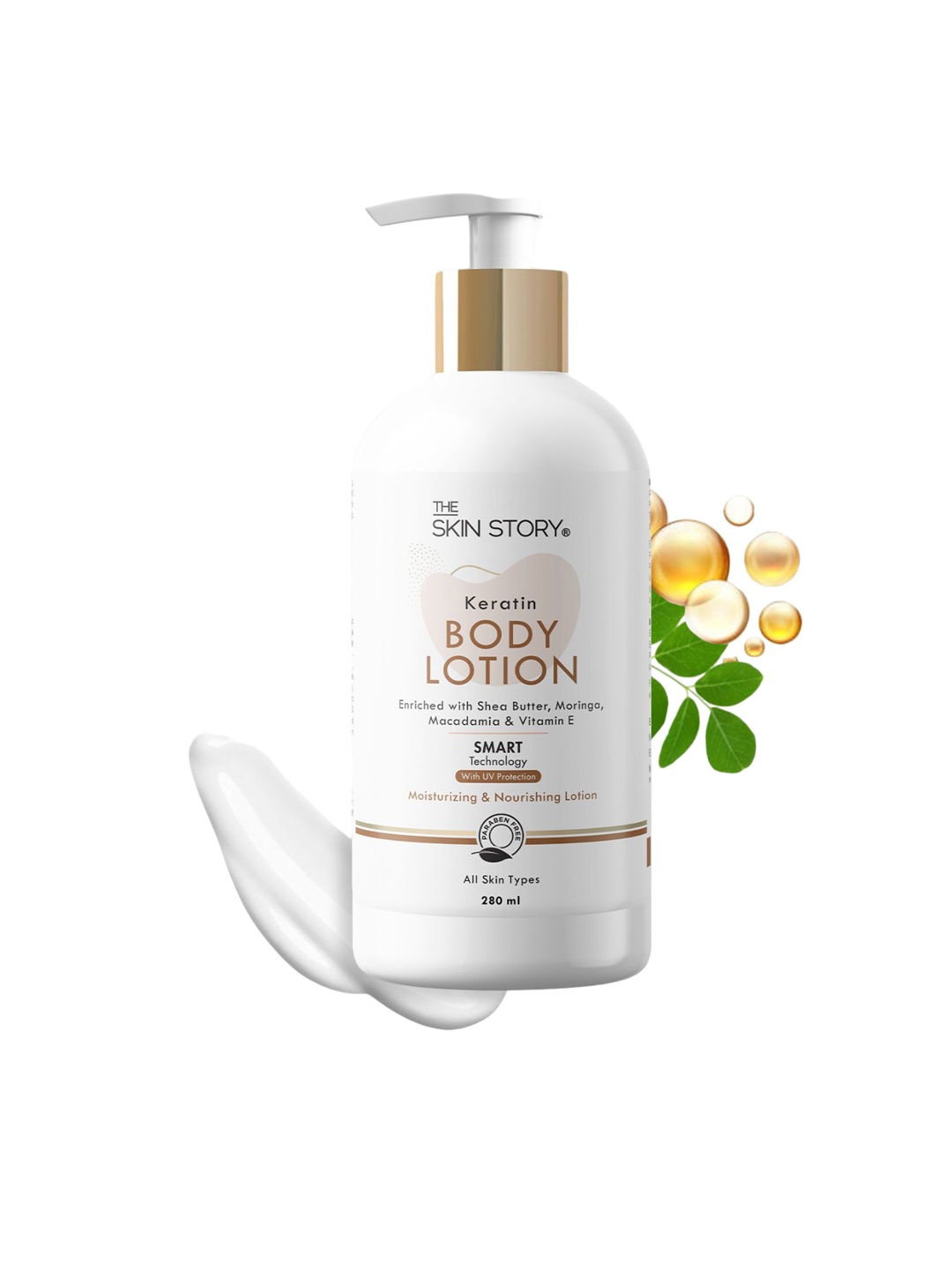 

THE SKIN STORY UV Protection Keratin Shea Butter Body Lotion - 280 ml, White