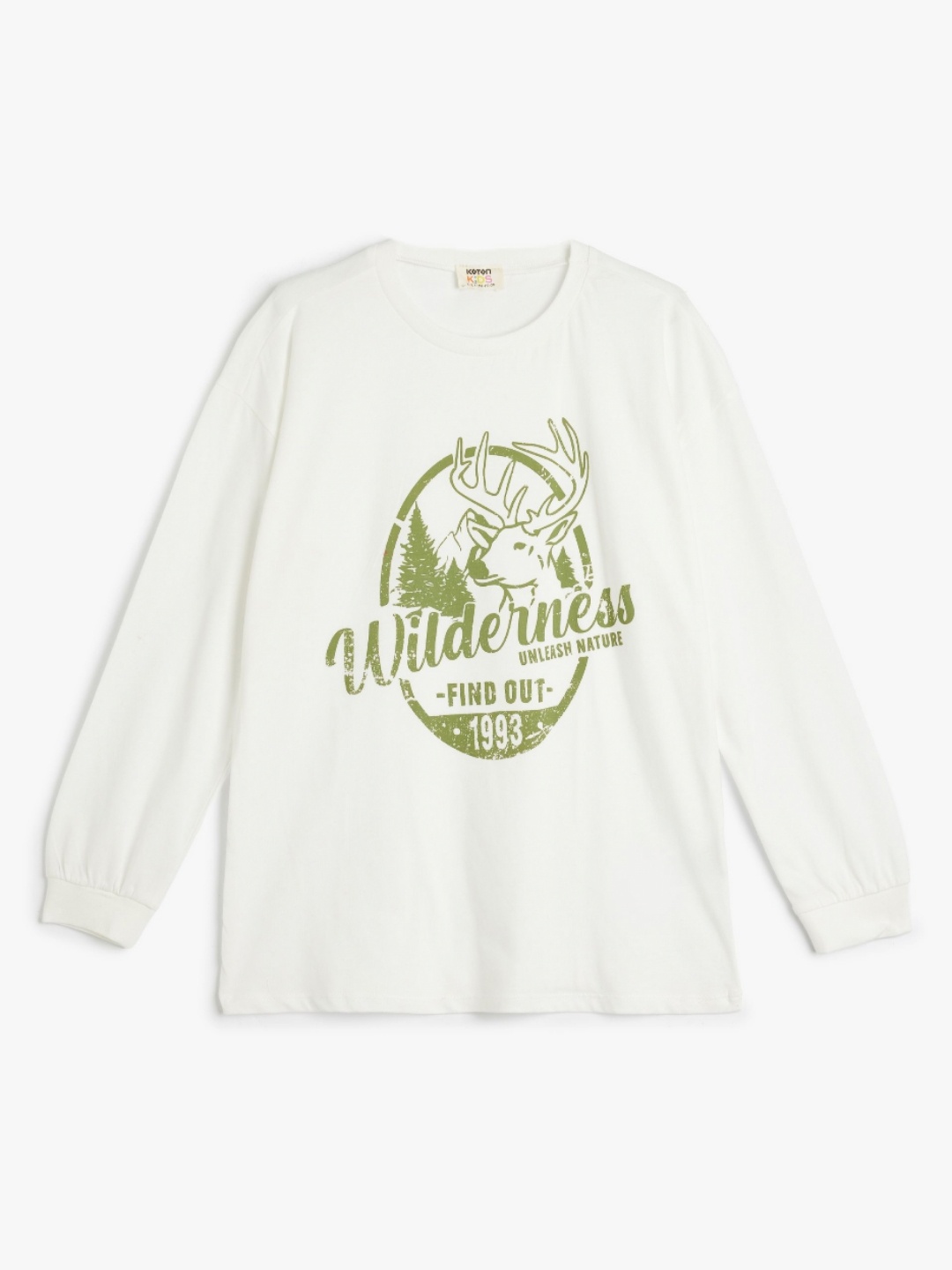 

Koton Boys Graphic Printed Round Neck Cotton T-shirt, Off white