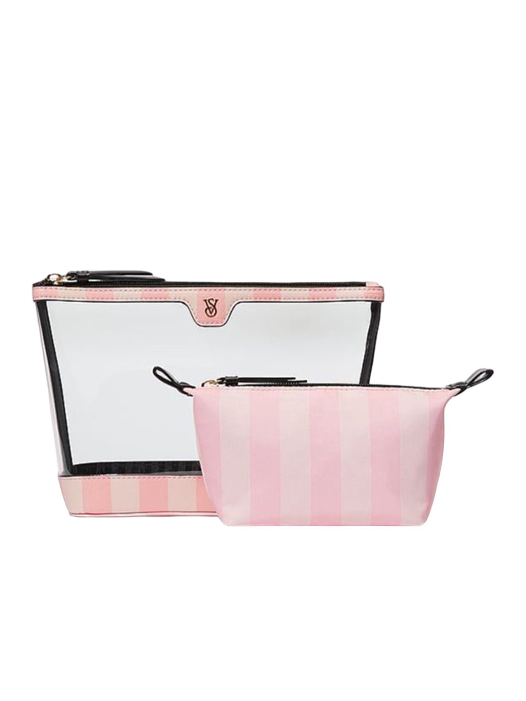 

Victoria's Secret Striped Pouch Travel Accessory, Pink