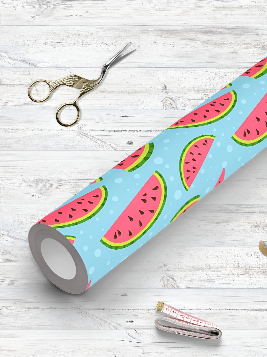

ArtzFolio Printed UV-Resistant Anti-Bacterial Colorful Watermelon Peel & Stick Wallpaper, Multi
