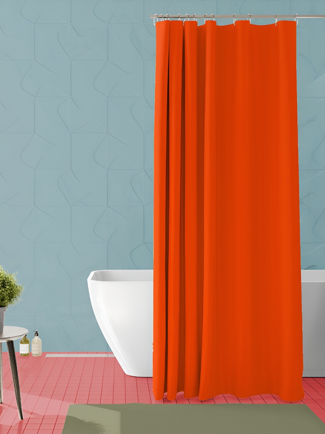 

ArtzFolio Red Waterproof Shower Curtain