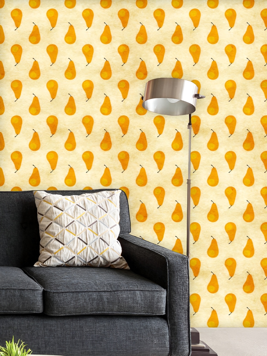 

ArtzFolio Printed UV-Resistant Anti-Bacterial Fruity Pear Pattern Peel & Stick Wallpaper, Multi