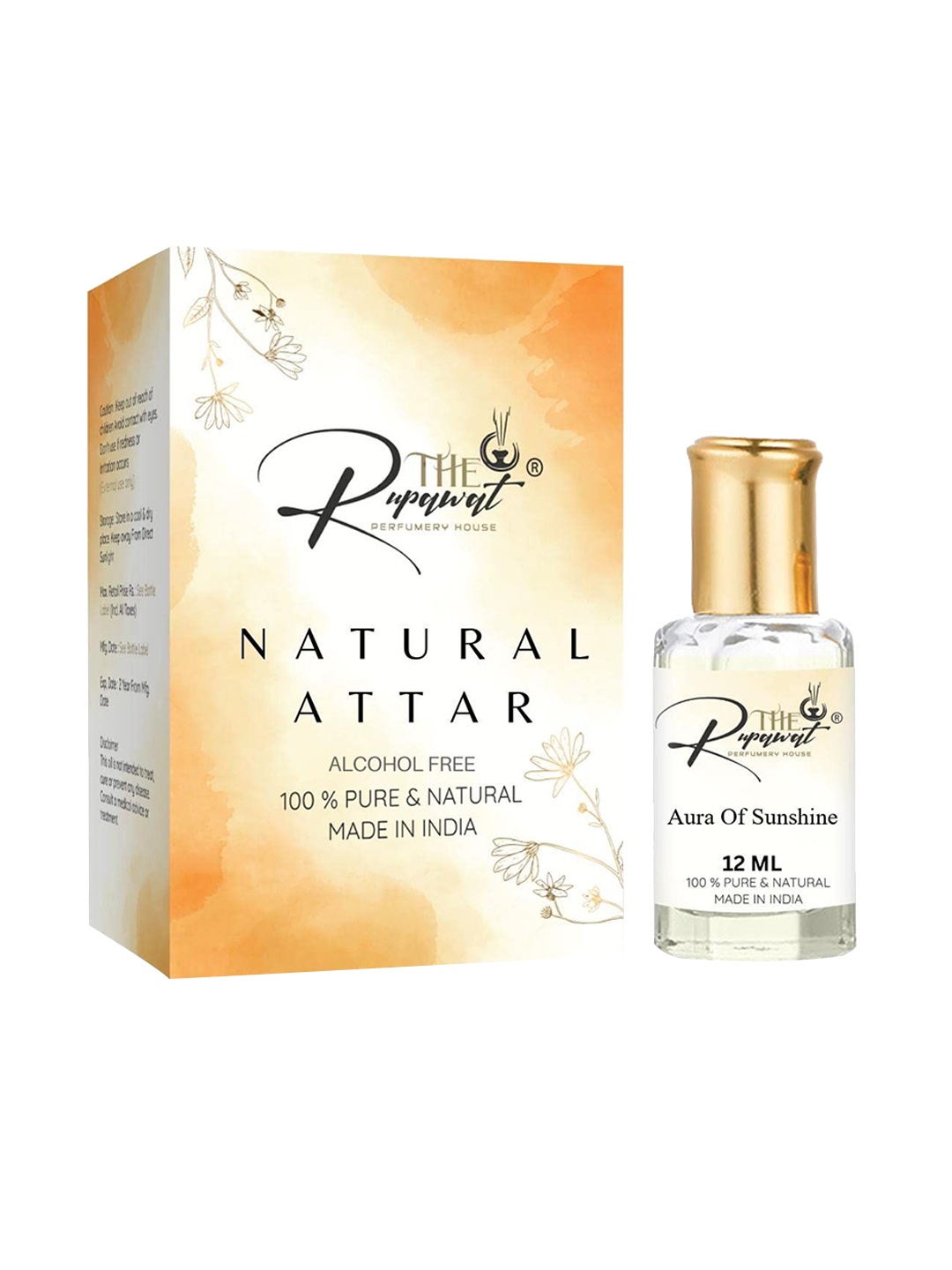 

THE RUPAWAT Perfumery House Aura Of Sunshine Alcohol Free Attar - 12 ml, Transparent