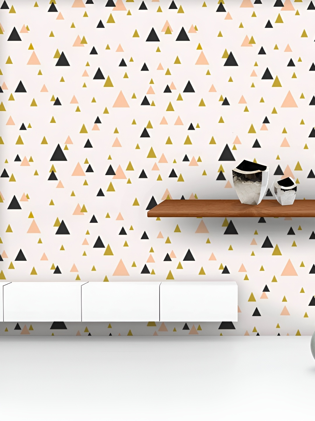 

ArtzFolio Printed UV-Resistant Anti-Bacterial Abstract Triangles Peel & Stick Wallpaper, Multi