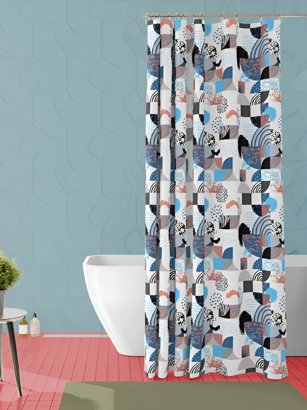 

ArtzFolio Single Piece Waterproof Polyester Shower Curtain, Multi