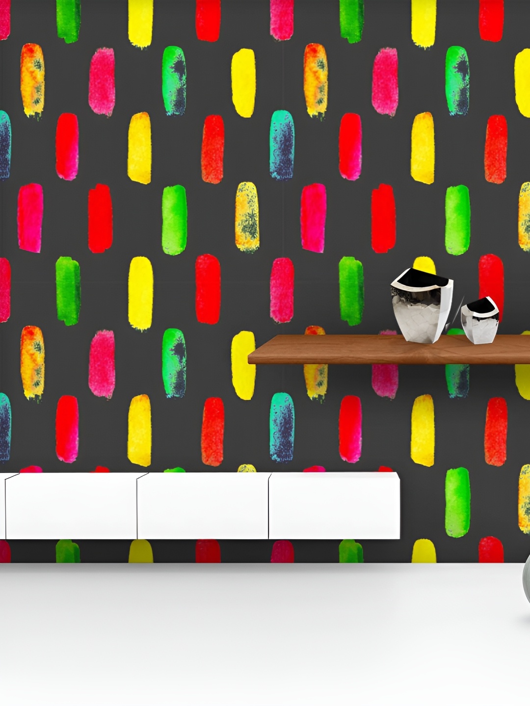 

ArtzFolio Printed UV-Resistant Anti-Bacterial Watercolor Pattern Peel & Stick Wallpaper, Multi