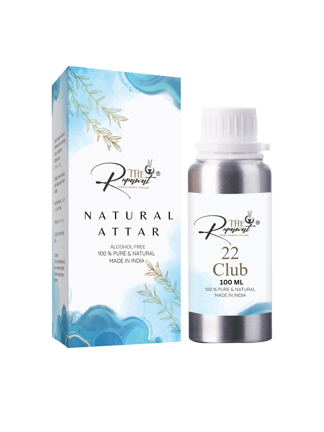 

THE RUPAWAT Perfumery House 22 Club Pure & Natural Non Alcoholic Attar- 100 ml, Transparent