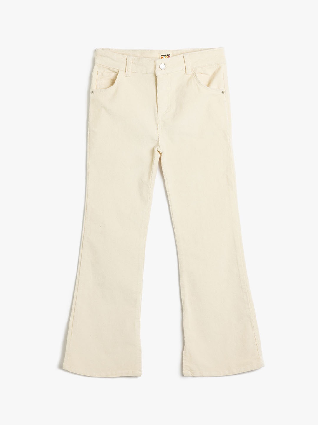 

Koton Girls Mid-Rise Regular Trousers, Beige