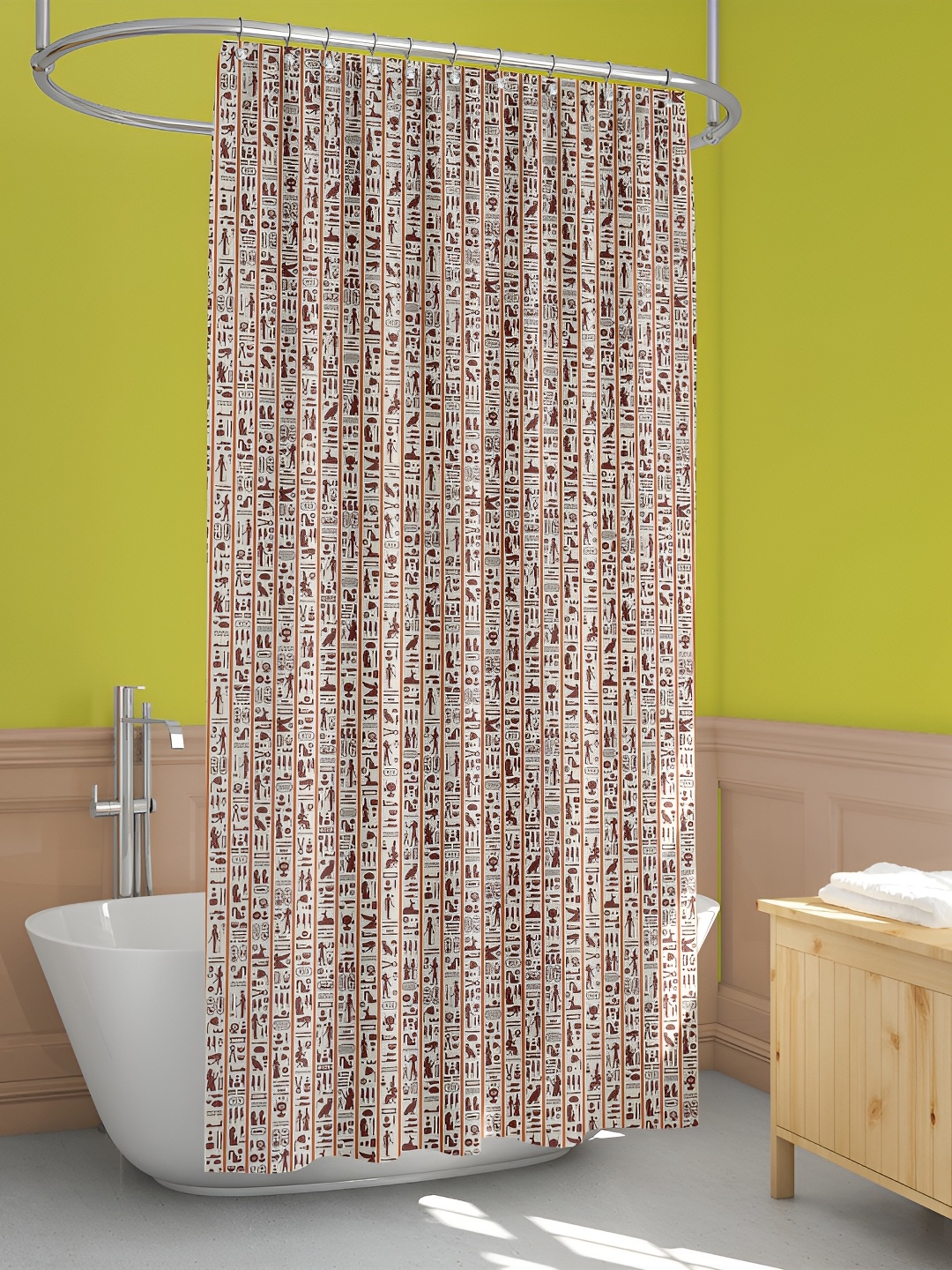 

ArtzFolio Single Piece Waterproof Polyester Shower Curtain, Multi