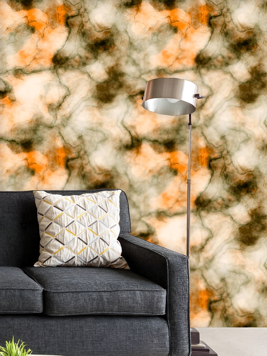 

ArtzFolio Printed UV-Resistant Anti-Bacterial Abstract Marble Art Peel & Stick Wallpaper, Multi