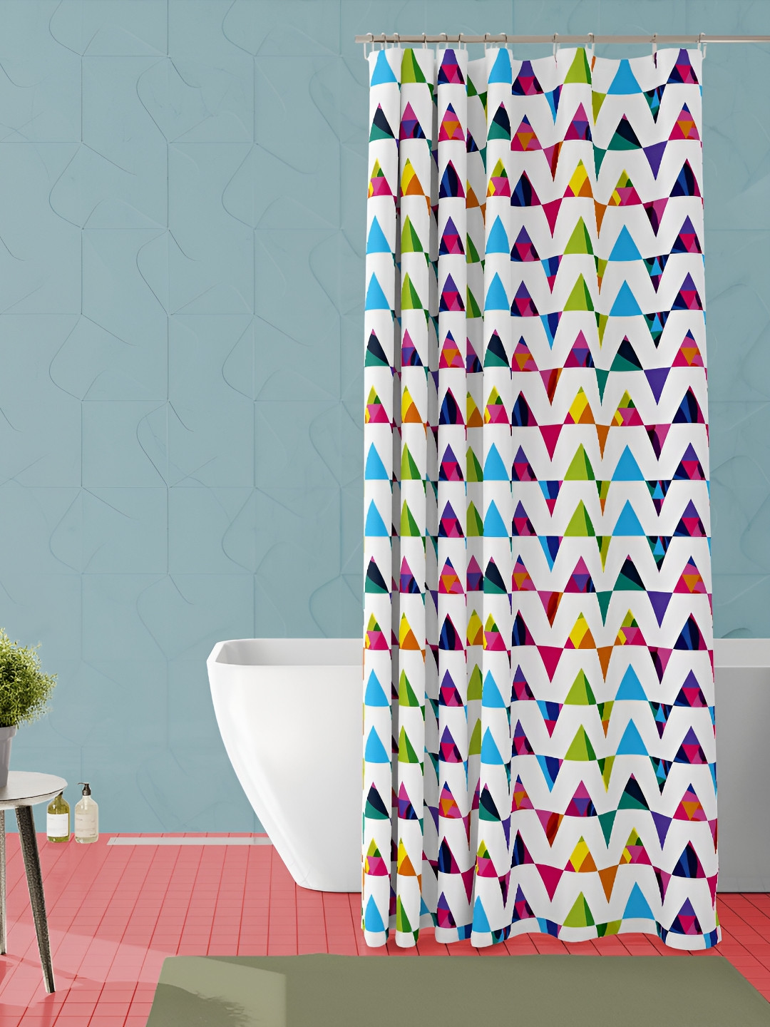 

ArtzFolio Single Piece Waterproof Polyester Shower Curtain, Multi