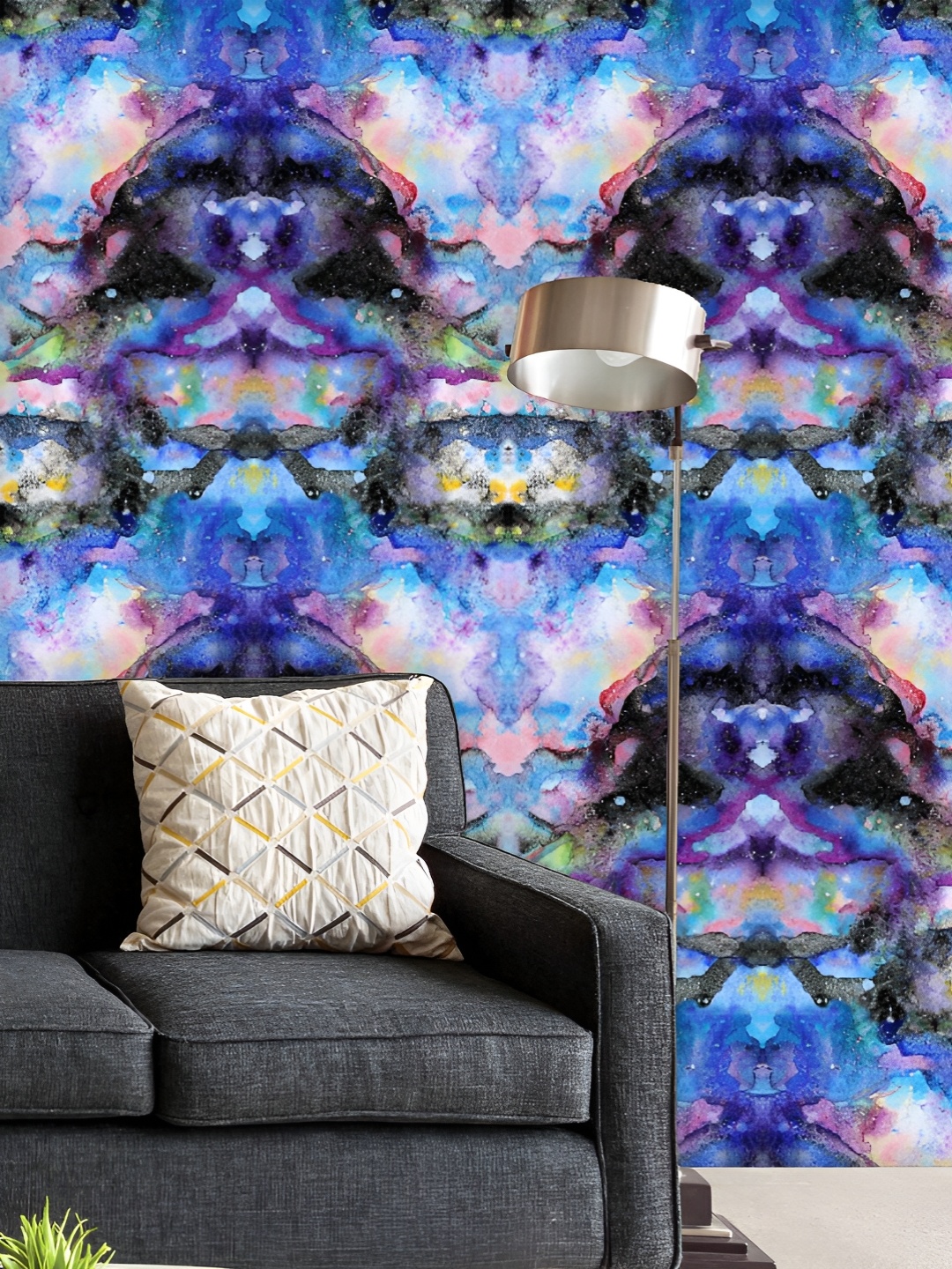 

ArtzFolio Printed UV-Resistant Anti-Bacterial Modern Abstract Art0 Peel & Stick Wallpaper, Multi