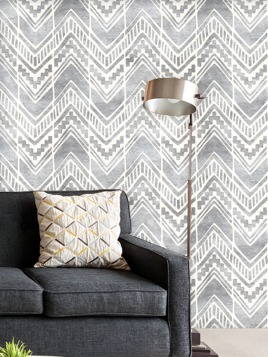 

ArtzFolio Printed UV-Resistant Anti-Bacterial Tribal Ikat Pattern Peel & Stick Wallpaper, Multi