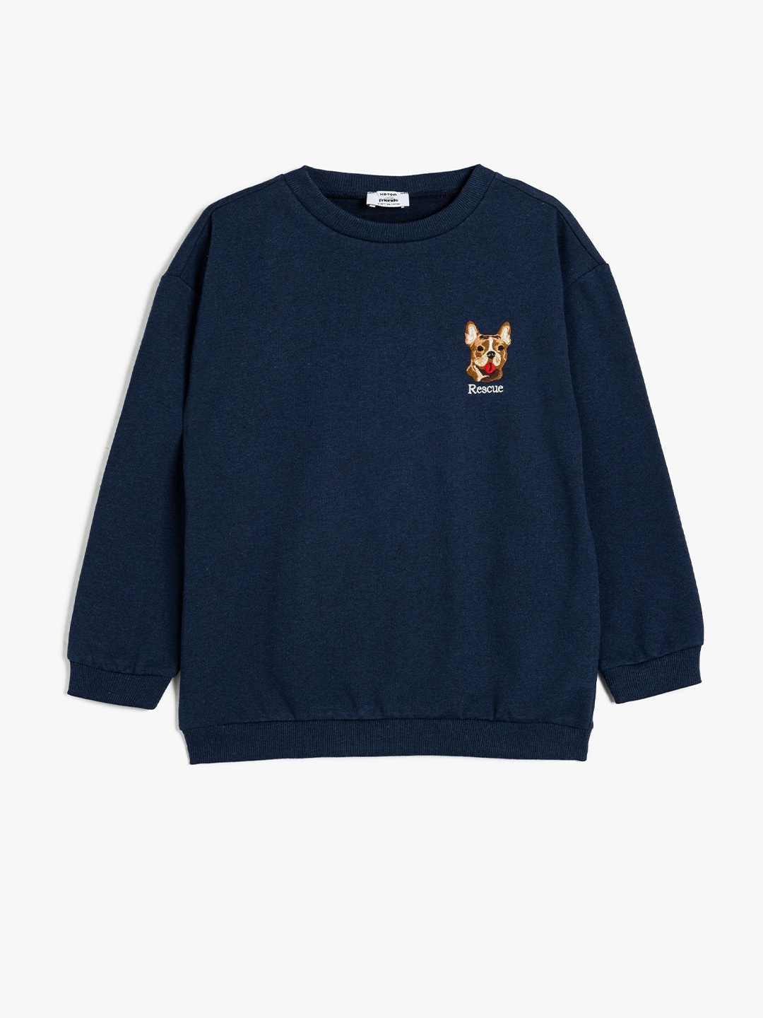 

Koton Boys Printed Round Neck Long Sleeves Pullover Sweatshirt, Navy blue
