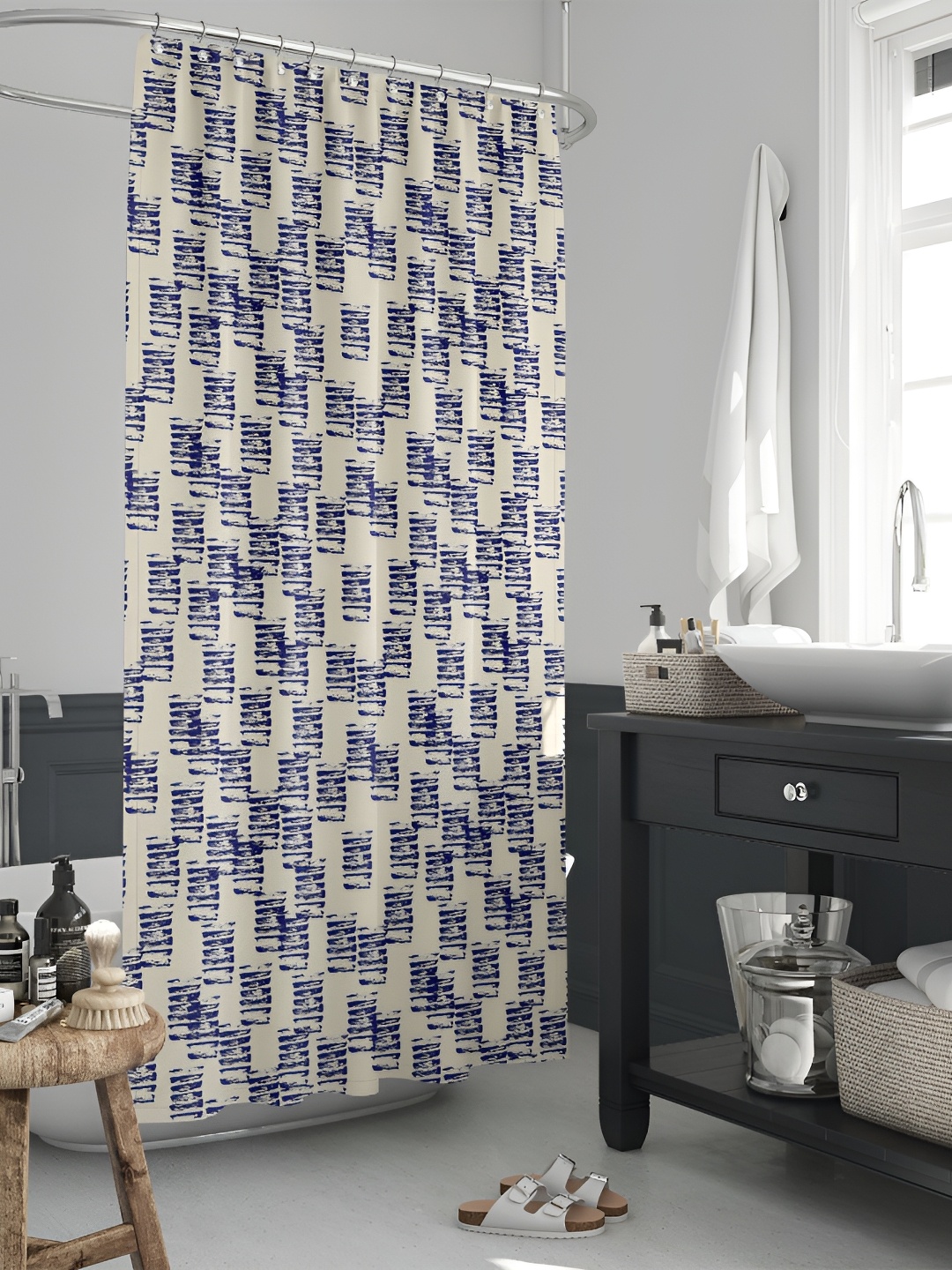

ArtzFolio Single Piece Waterproof Polyester Shower Curtain, Multi