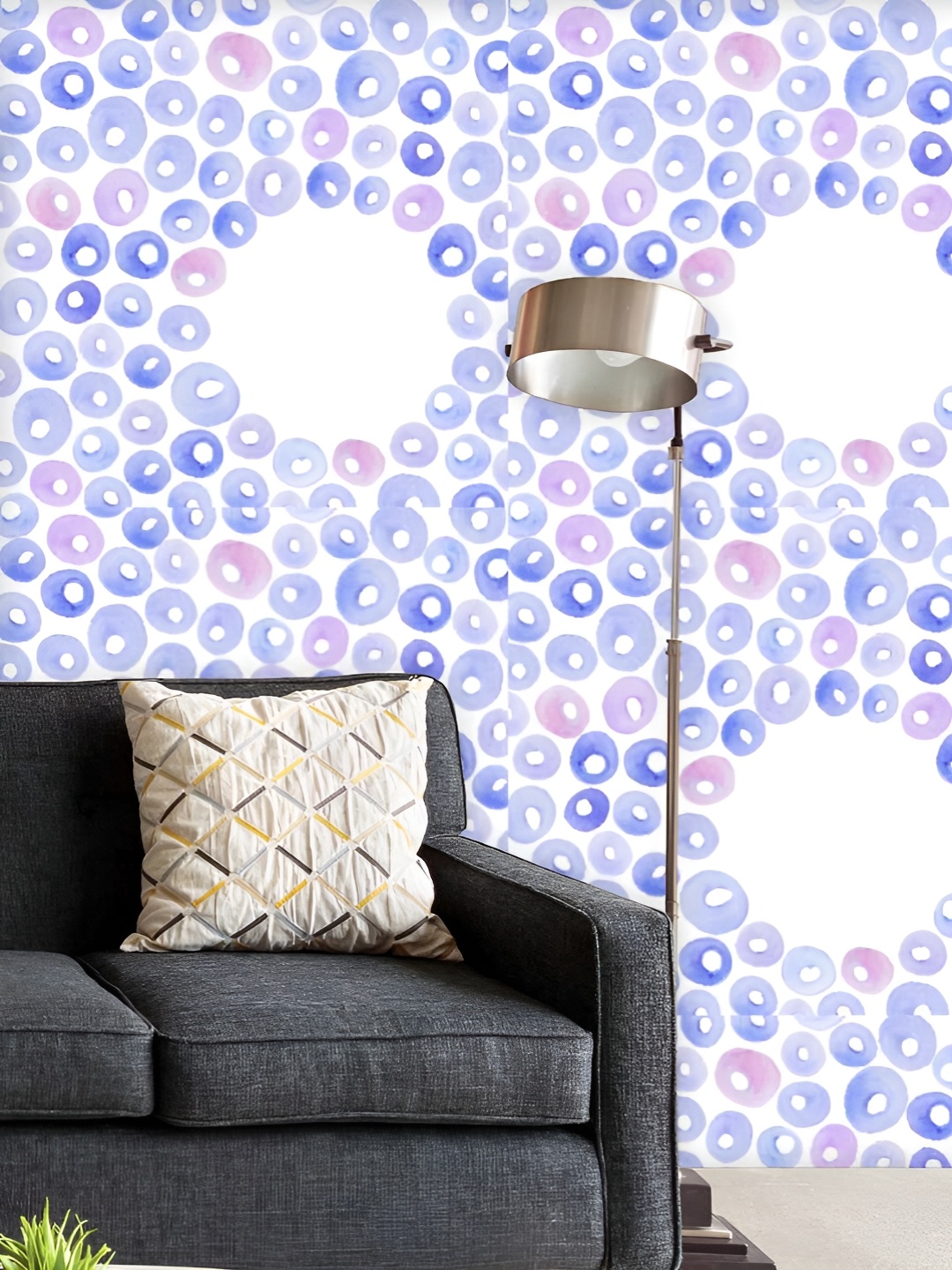 

ArtzFolio Printed UV-Resistant Anti-Bacterial Watercolor Drops Peel & Stick Wallpaper, Multi