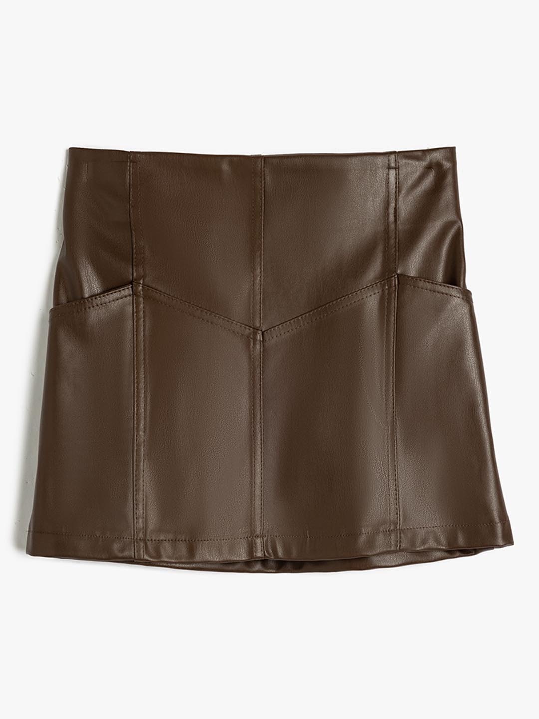 

Koton Girls A-Line Mini Skirts, Brown