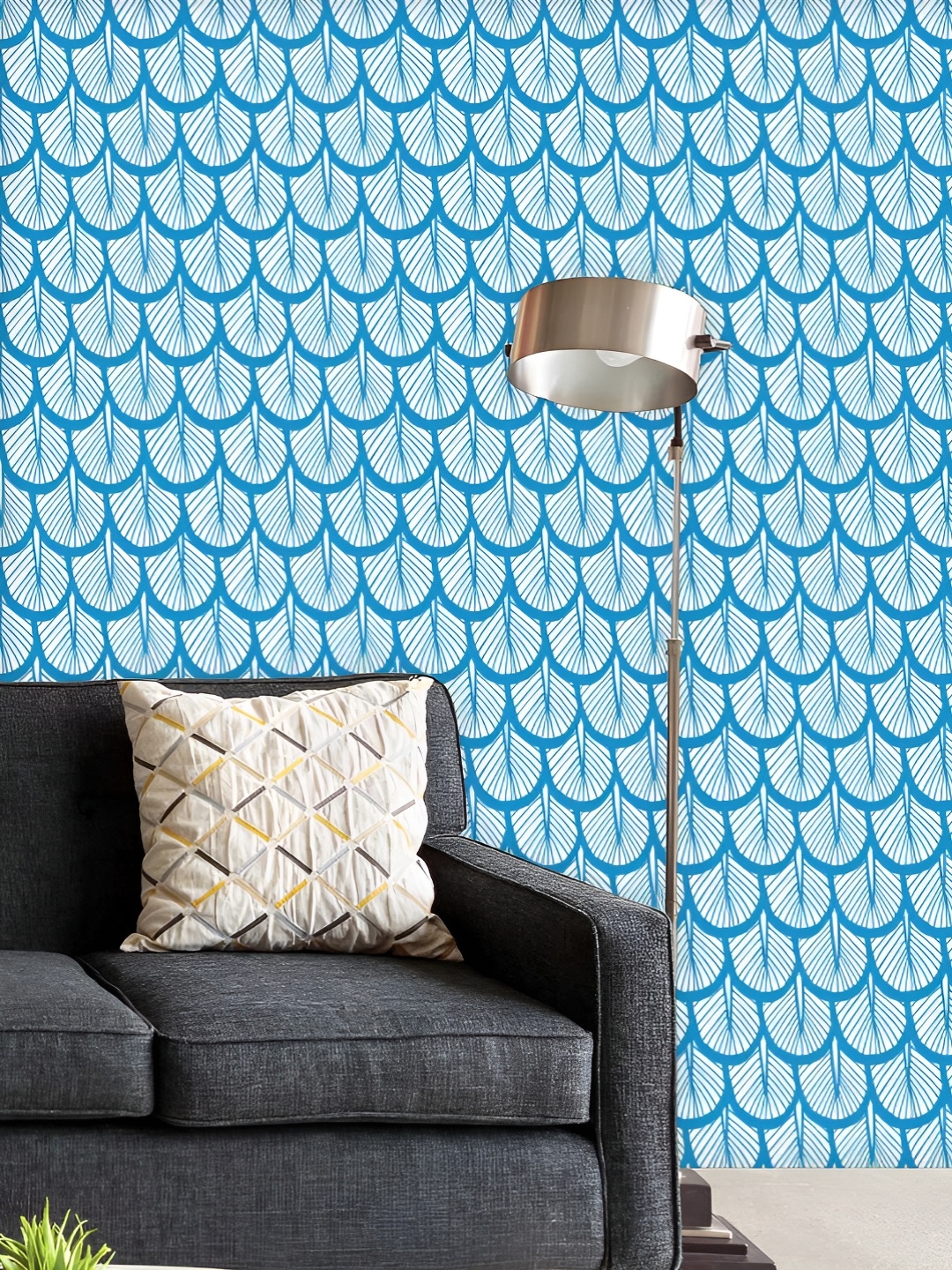 

ArtzFolio Printed UV-Resistant Anti-Bacterial Hand Drawn Feathers Peel & Stick Wallpaper, Multi