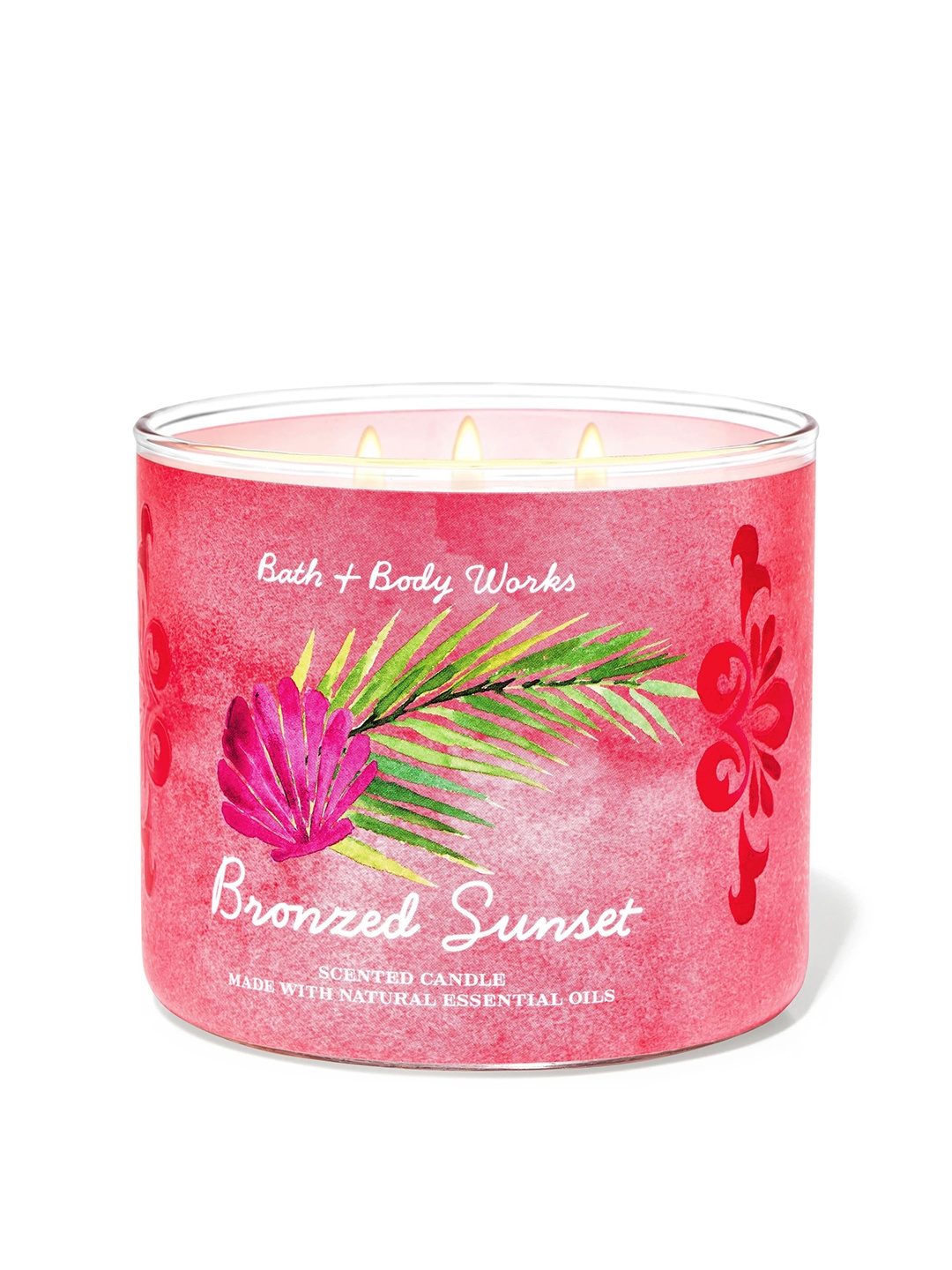 

Bath & Body Works Bronzed Sunset 3-Wick Candle - 411g, Red