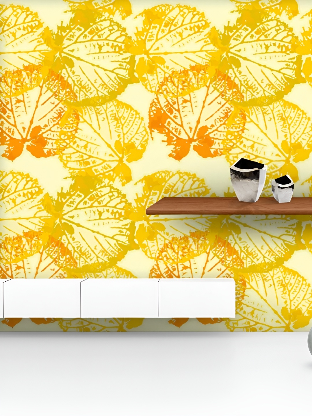

ArtzFolio Printed UV-Resistant Anti-Bacterial Leaves Peel & Stick Wallpaper, Multi
