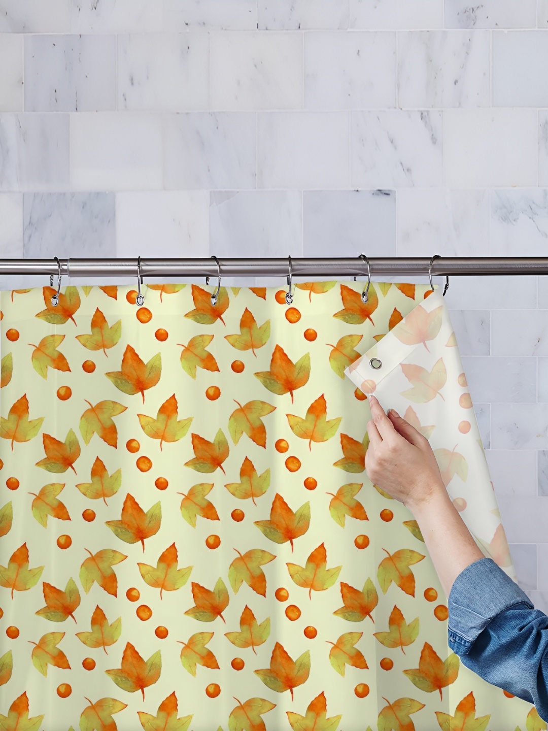 

ArtzFolio Single Piece Waterproof Polyester Shower Curtain, Multi