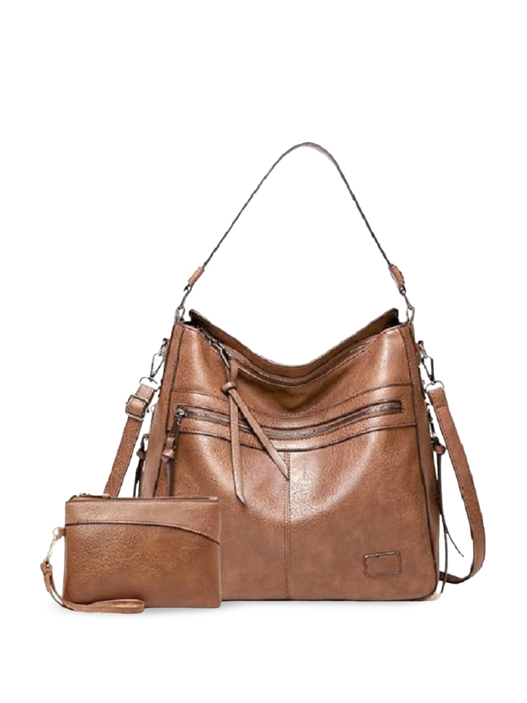 

Mast & Harbour PU Structured Hobo Bag, Tan