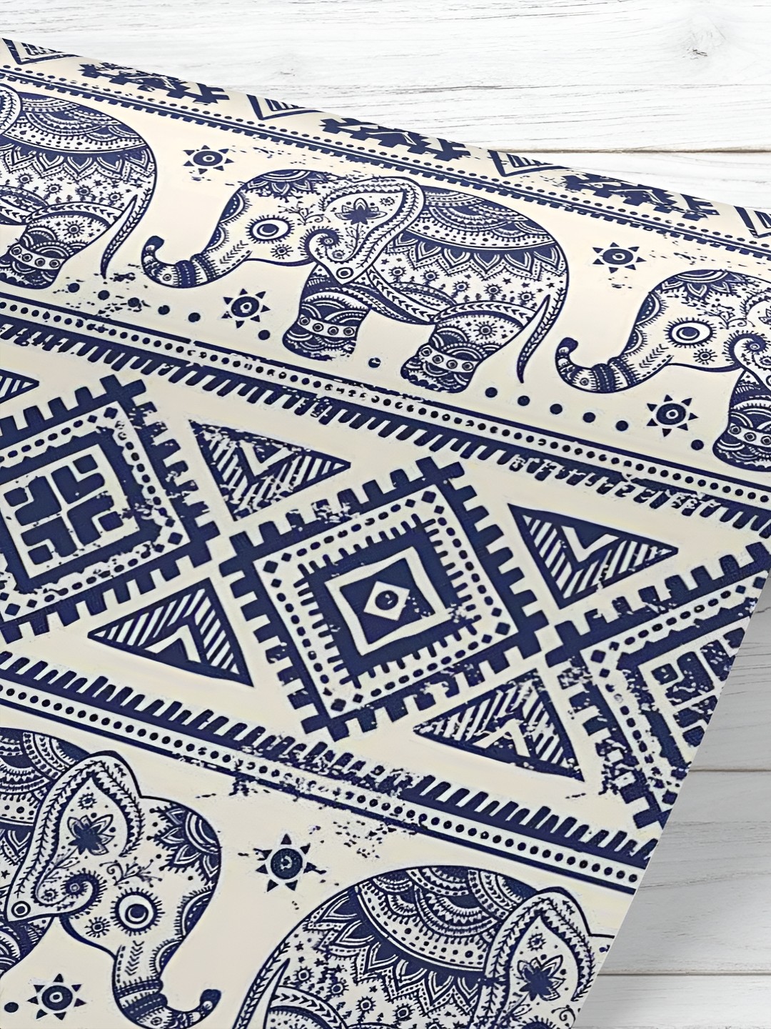 

ArtzFolio Printed UV-Resistant Anti-Bacterial Ethnic Elephant Peel & Stick Wallpaper, Multi