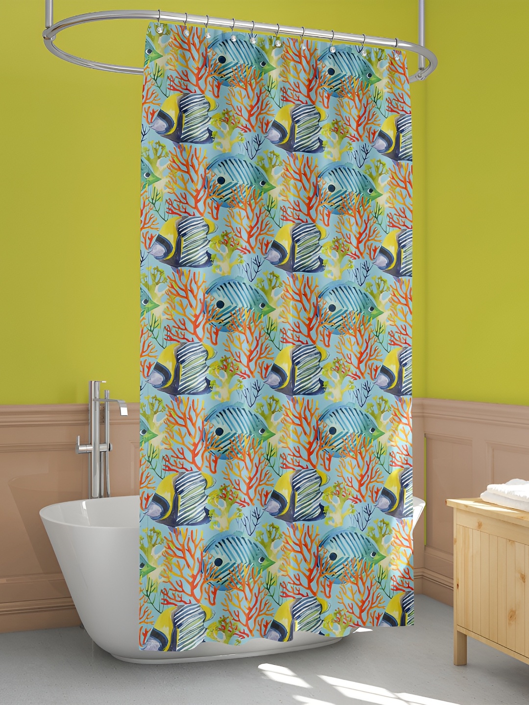 

ArtzFolio Single Piece Waterproof Polyester Shower Curtain, Multi