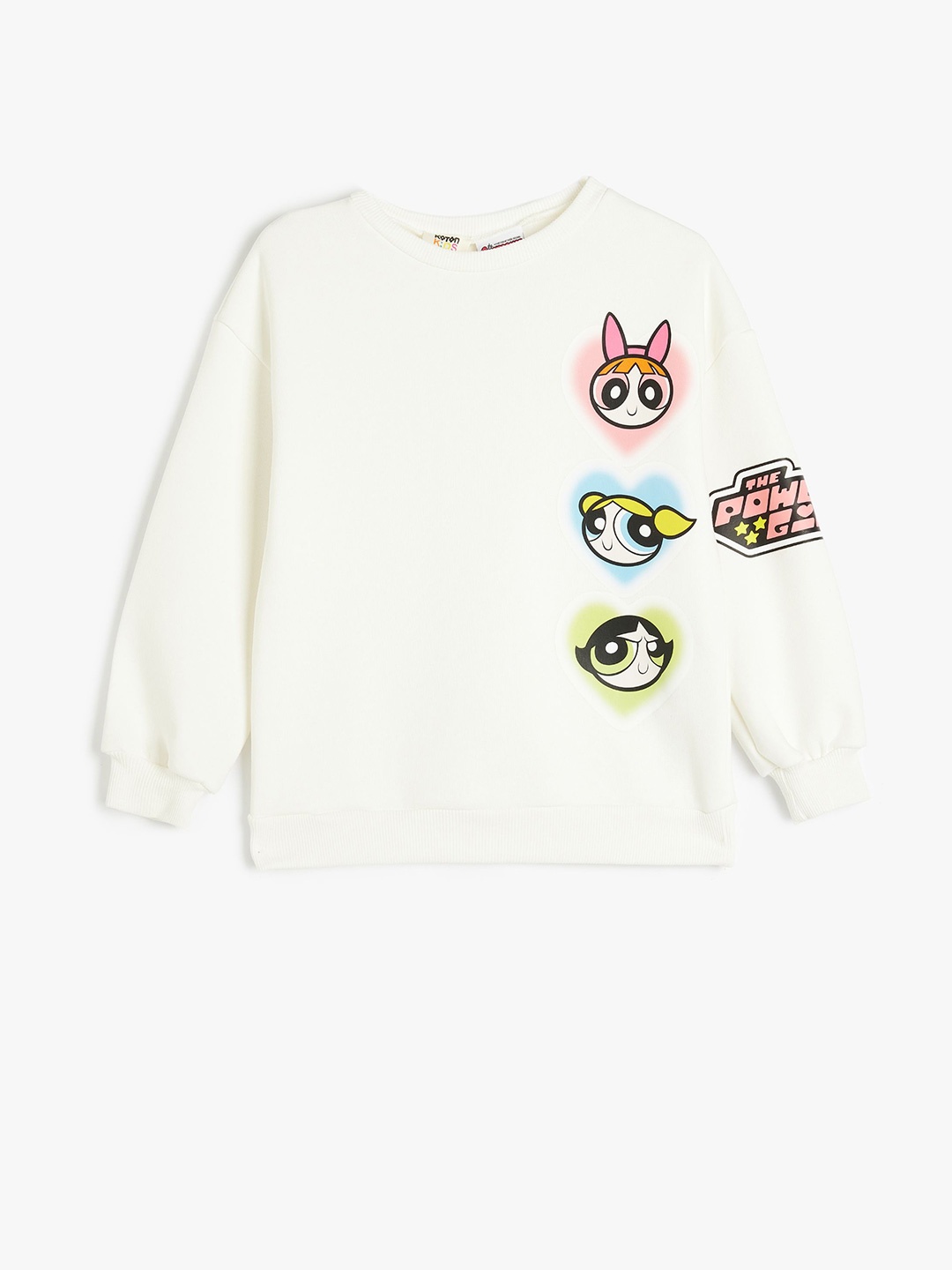 

Koton Girls Cotton Graphic Printed Long Sleeves Sweatshirt, Beige