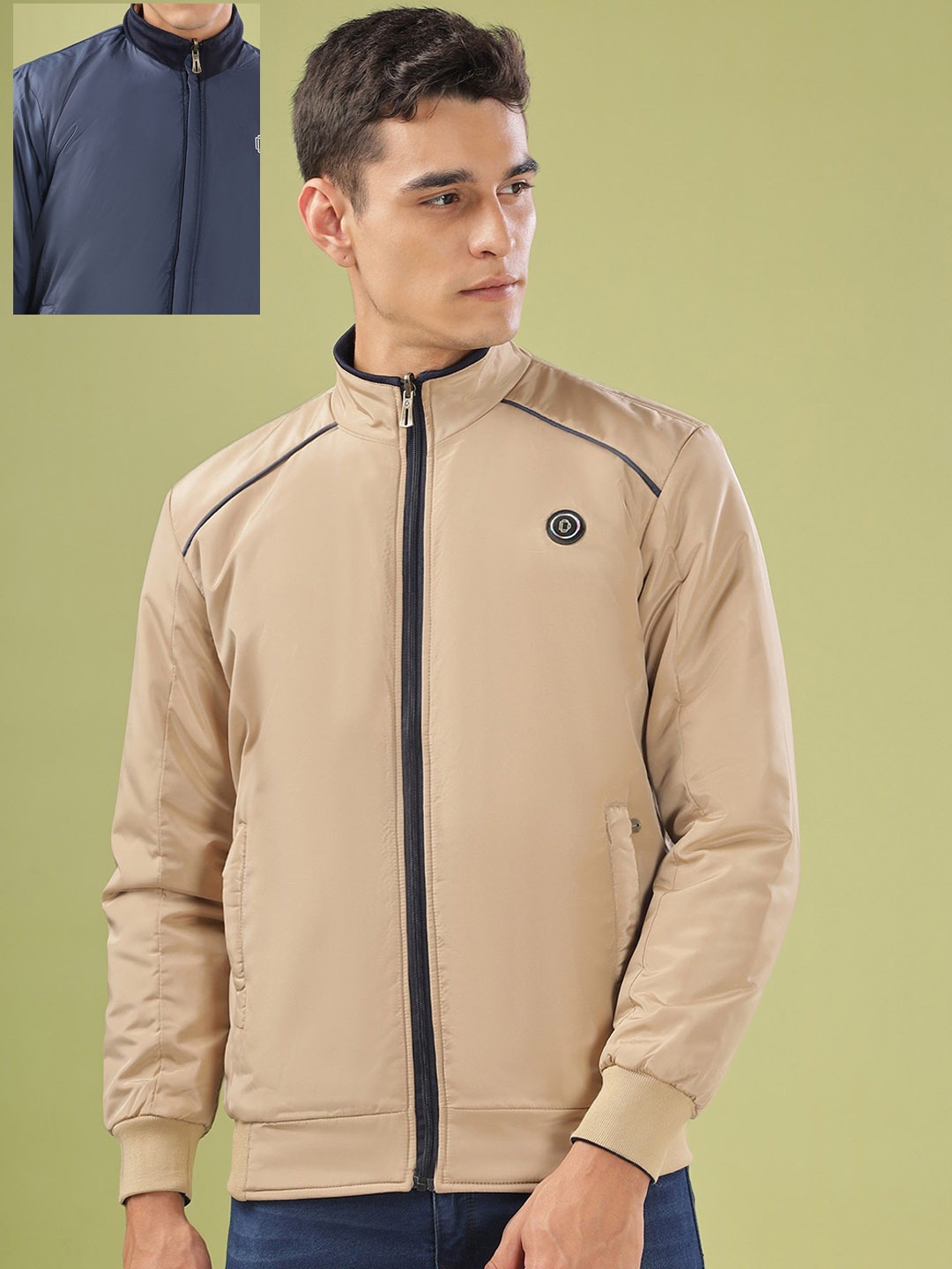 

Dollar Men Lightweight Bomber Jacket, Beige