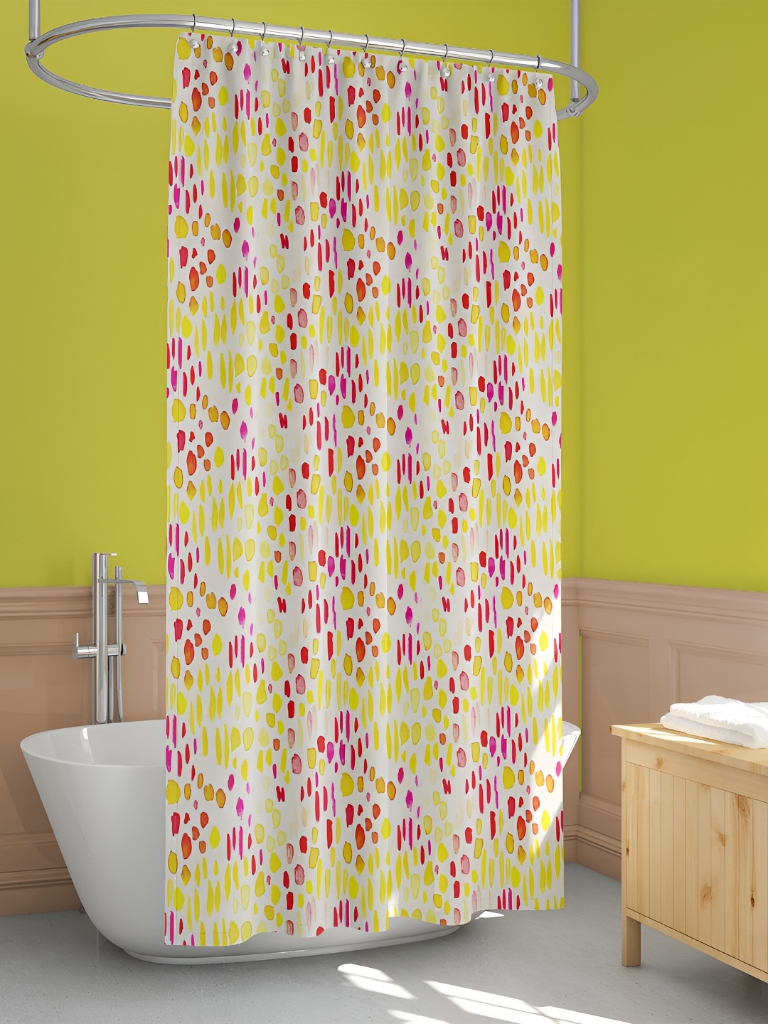 

ArtzFolio Single Piece Waterproof Polyester Shower Curtain, Multi